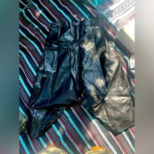 Vegan Leather harem pants